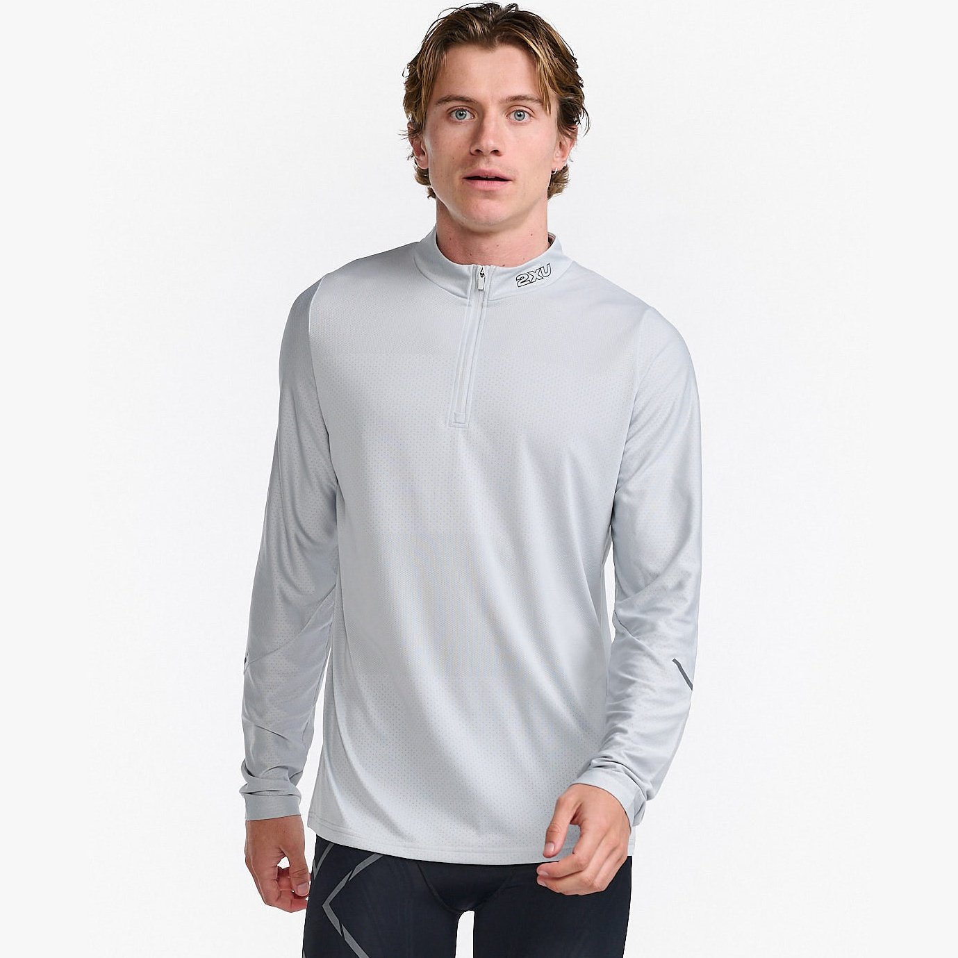2XU Light Speed Tech 1/4 Zip Mens APPAREL - Mens Jackets Harbor Mist/Black Reflective