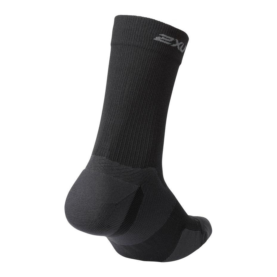 2XU Vectr Cushion Crew Sock GEAR - Socks BLACK/ TITANIUM