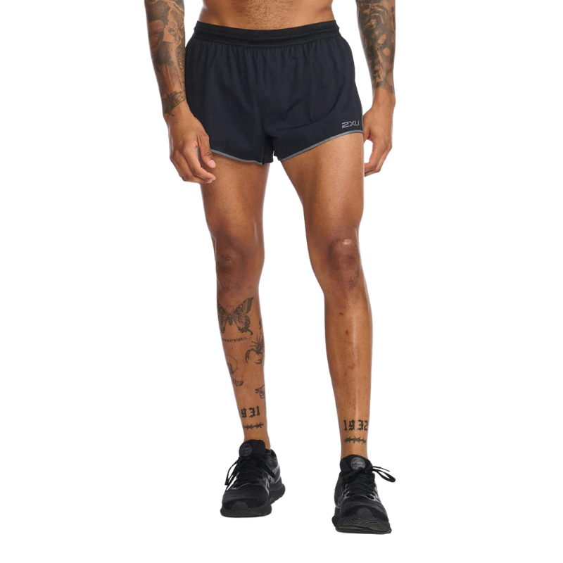 2XU Light Speed 3 Inch Short Mens APPAREL - Mens Shorts BLACK/BLACK REFLECTIVE