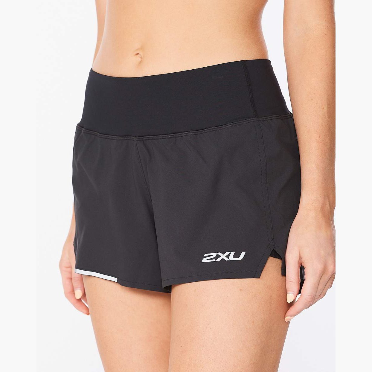 2XU Womens Compression Shorts - Black/Silver, Sportsmart