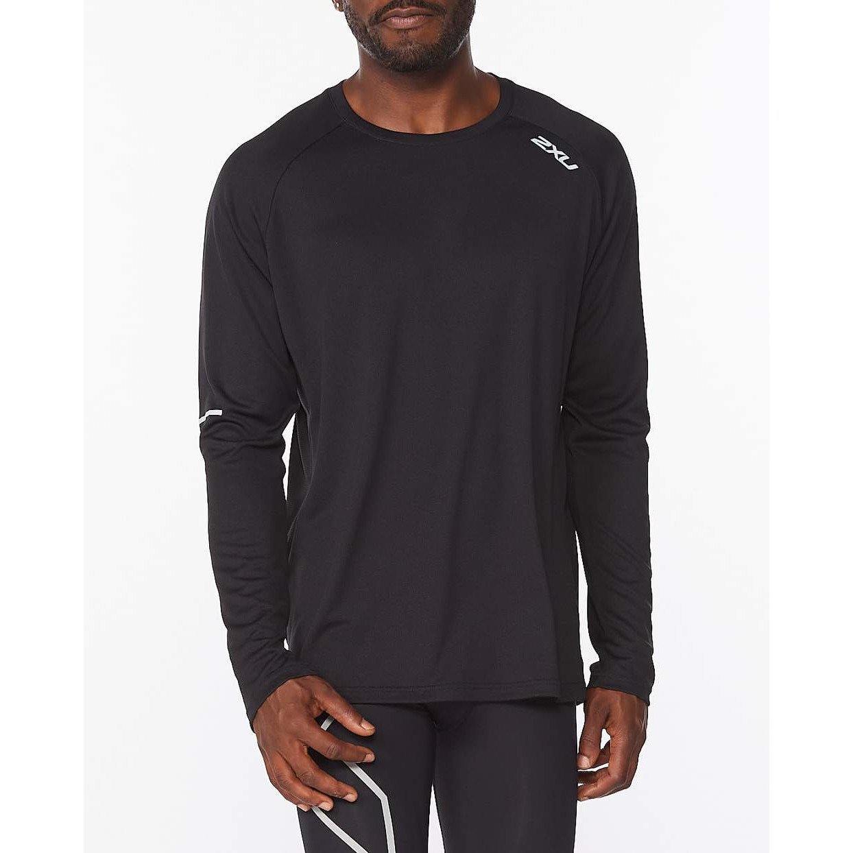 2XU Aero L/S Mens APPAREL - Mens Long Sleeve Tops BLACK