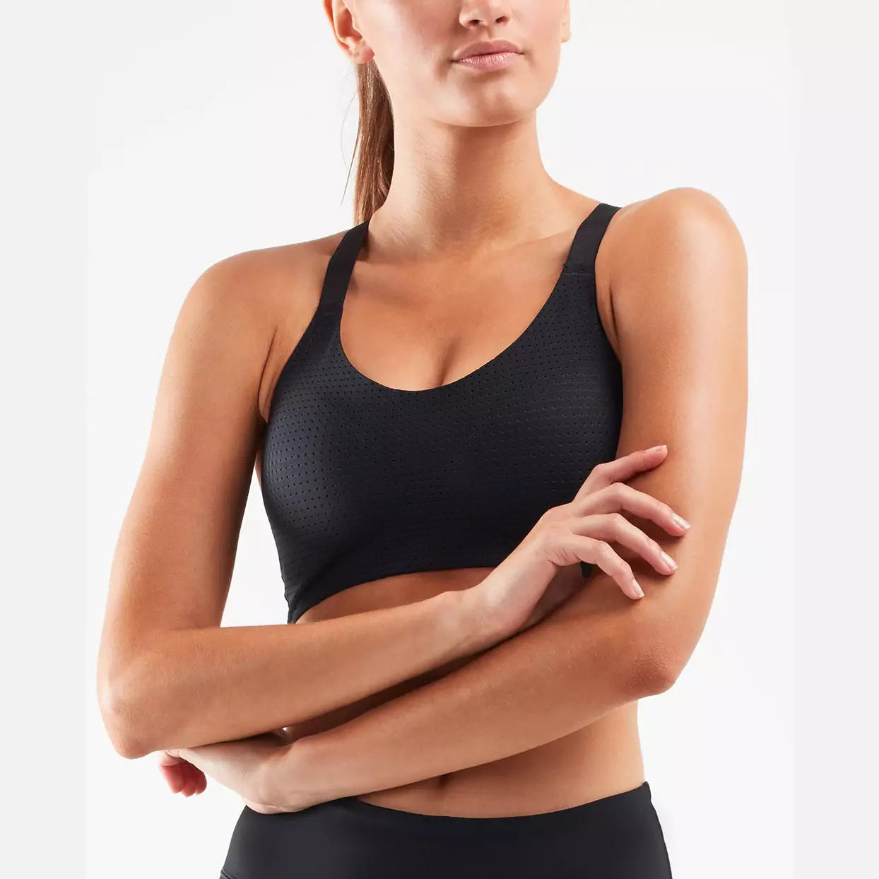 2XU Aero Medium Impact Bra Womens APPAREL - Womens Bras BLACK/BLACK