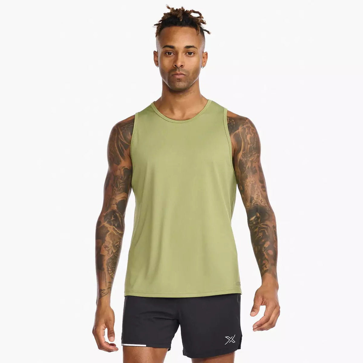 2XU Aero Tank Mens APPAREL - Mens Tanks GLADE/ALPINE REFLECTIVE