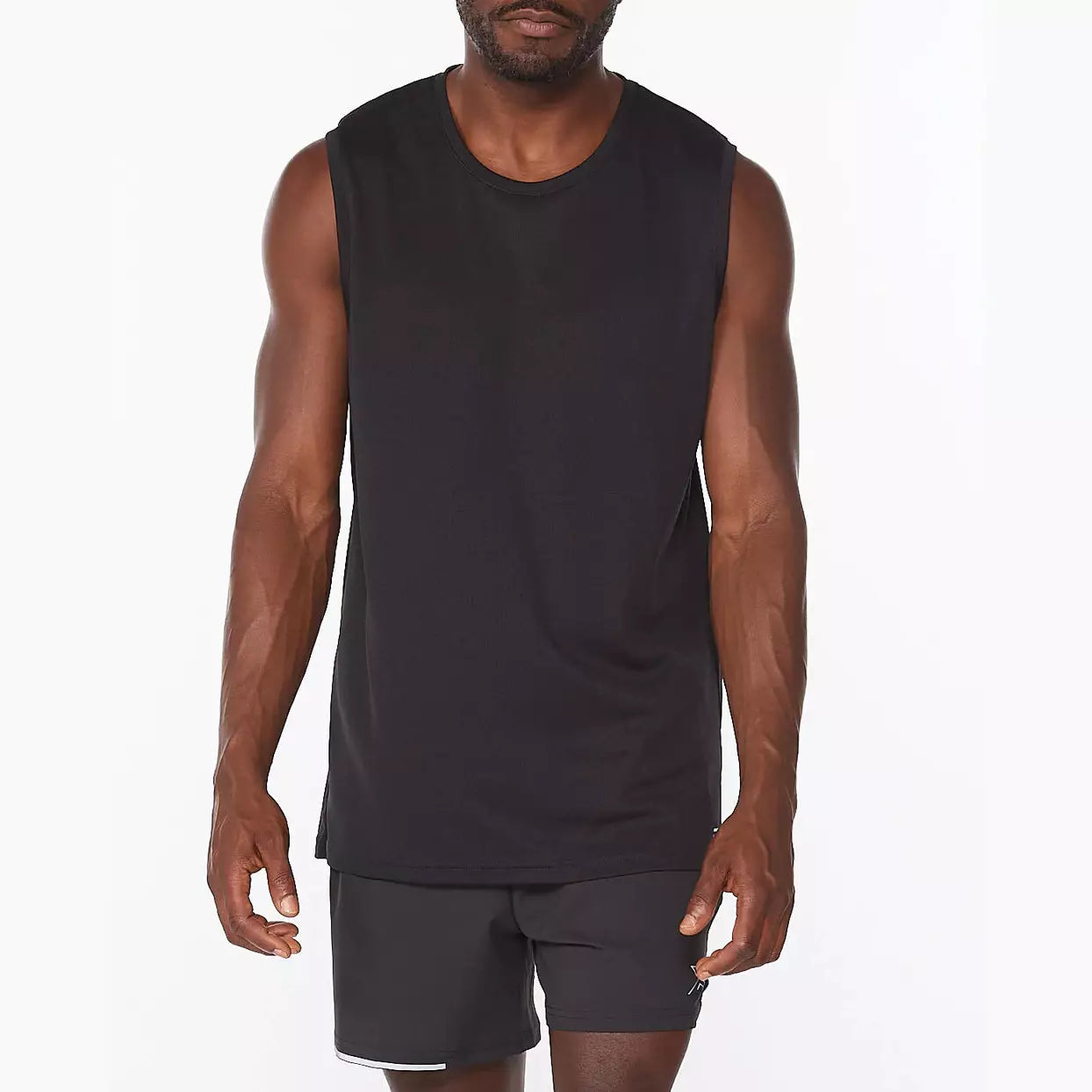 2XU Aero Tank Mens APPAREL - Mens Tanks BLACK/SILVER REFLECTIVE