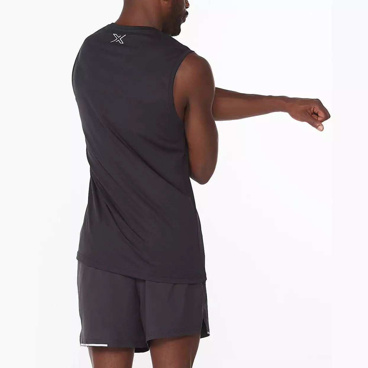 2XU Aero Tank Mens APPAREL - Mens Tanks BLACK/SILVER REFLECTIVE