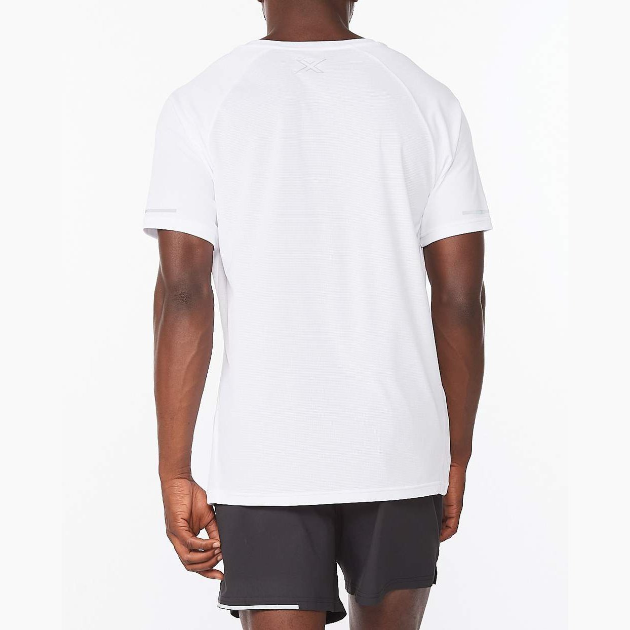 2XU Aero Tee Mens APPAREL - Mens T-Shirts WHITE/SILVER REFLECTIVE