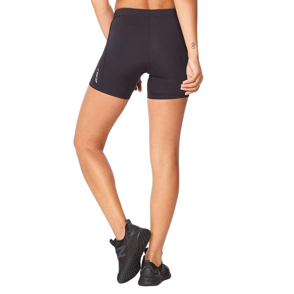 2XU Core Compression 5 Inch Shorts Womens APPAREL - Womens Compression Tights BLACK/SILVER