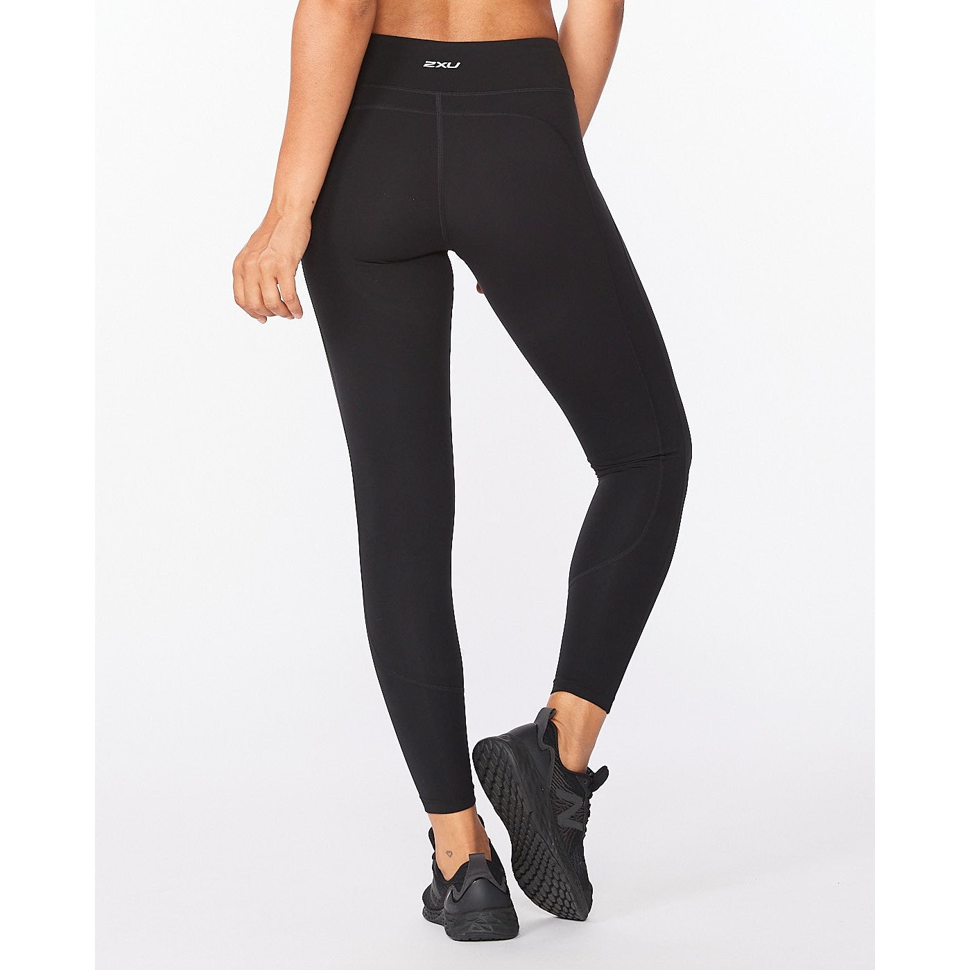 2XU Form Mid-Rise Compression Tights Womens APPAREL - Womens Compression Tights BLACK/SILVER