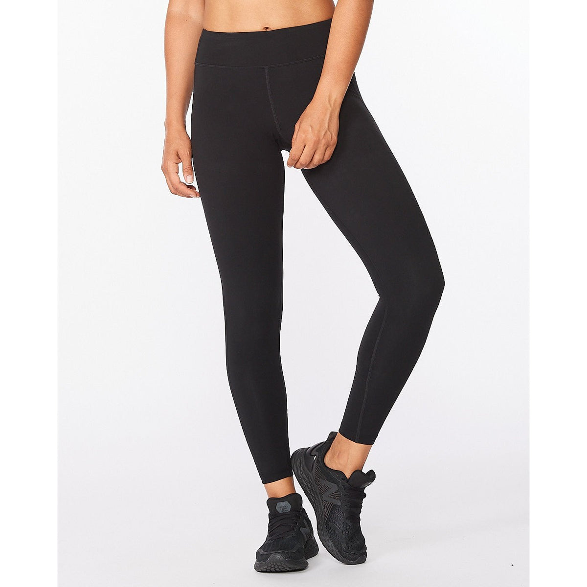 2XU Form Mid-Rise Compression Tights Womens APPAREL - Womens Compression Tights BLACK/SILVER