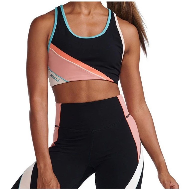 2XU Form Swift Crop Womens APPAREL - Womens Crops ROSETTE/PEACH WHIP