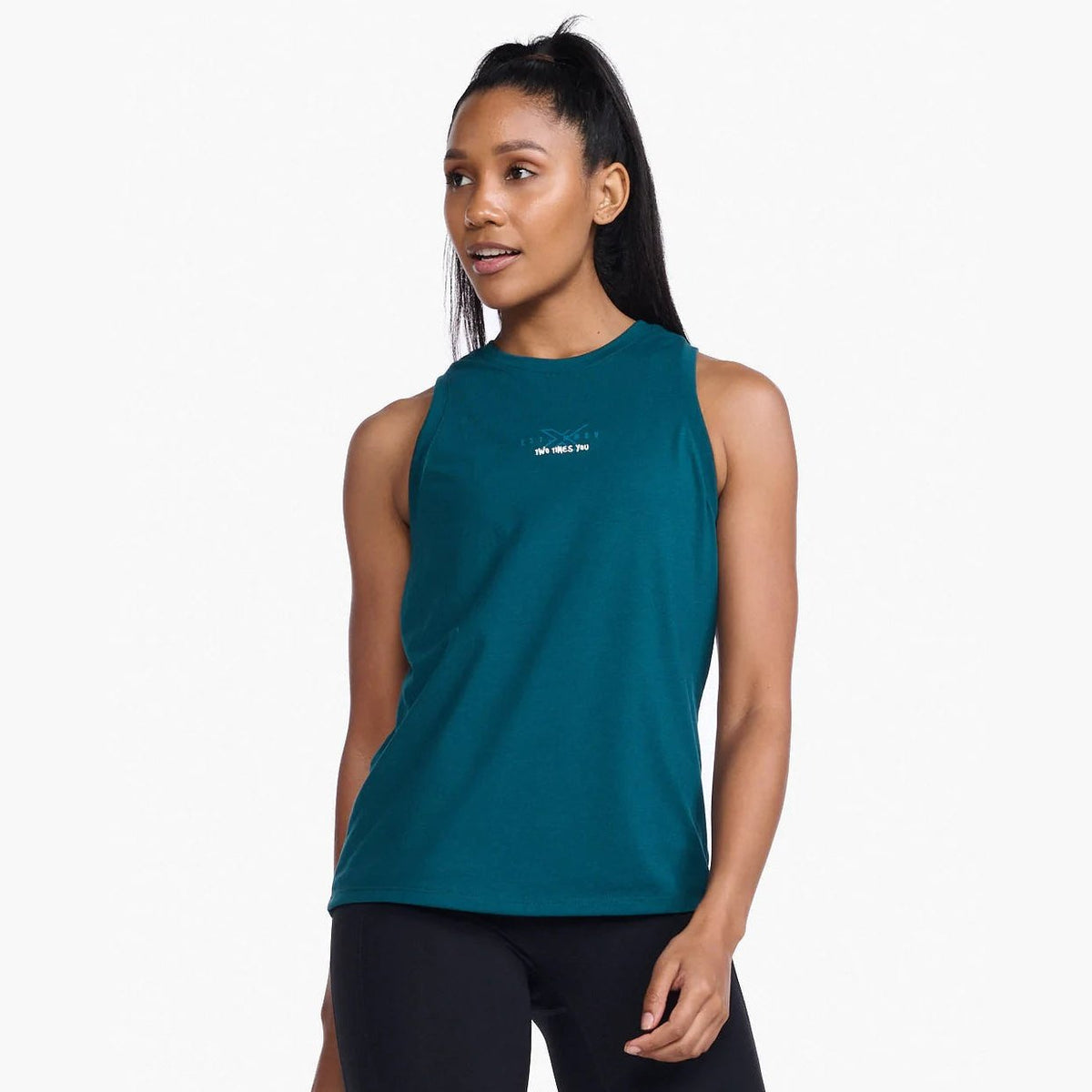 2XU Form Tank Womens APPAREL - Womens Tanks DEEP JADE/JADE