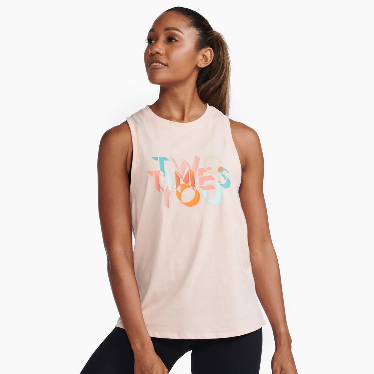 2XU Form Tank Womens APPAREL - Womens Tanks PEACH WHIP/TWO TIME YOU