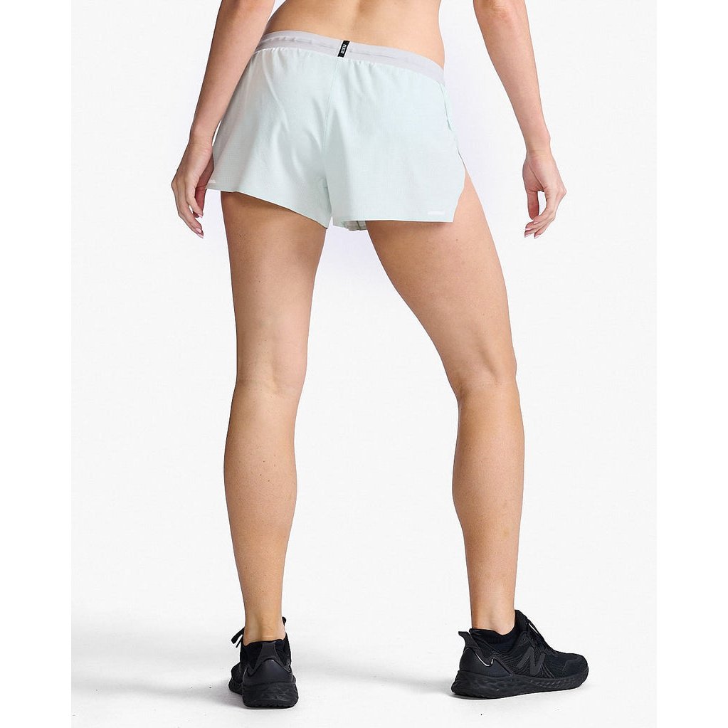 2XU Light Speed 3 Inch Shorts Womens APPAREL - Womens Shorts GLACIER/WHITE REFLECTIVE