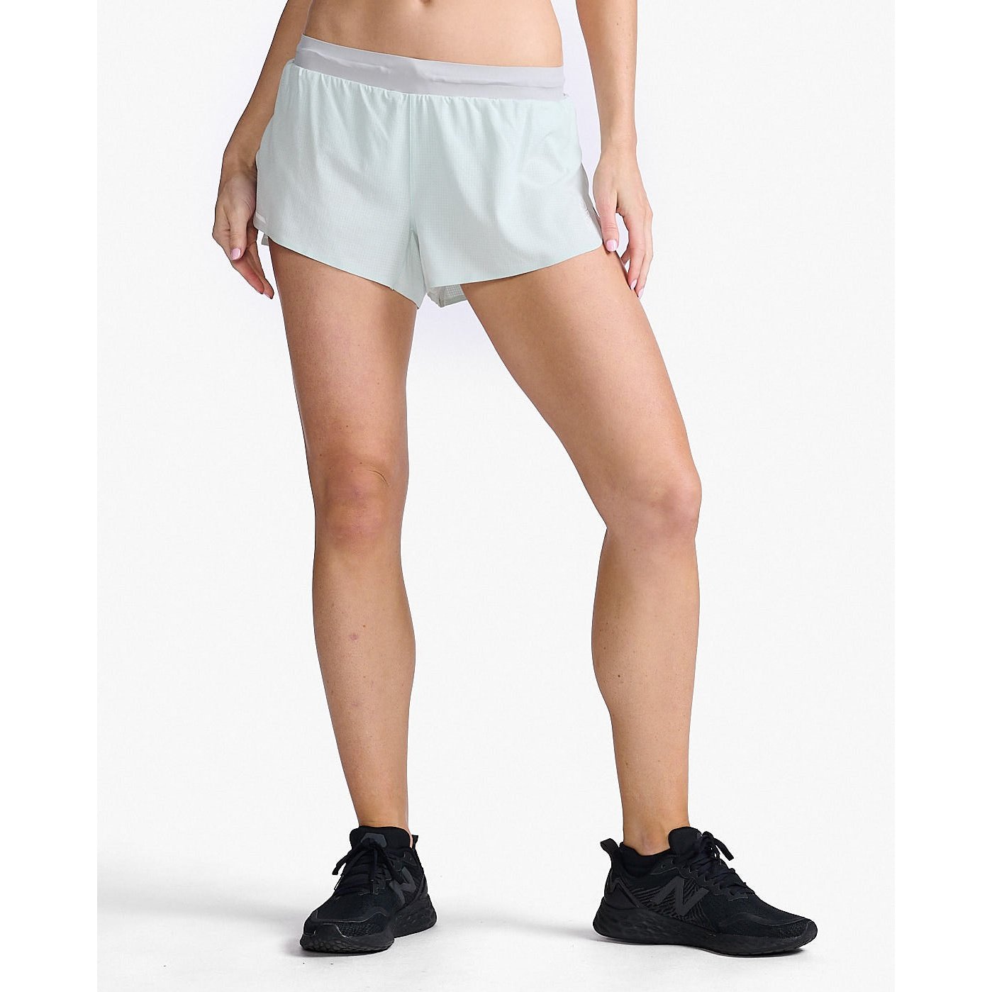2XU Light Speed 3 Inch Shorts Womens APPAREL - Womens Shorts GLACIER/WHITE REFLECTIVE