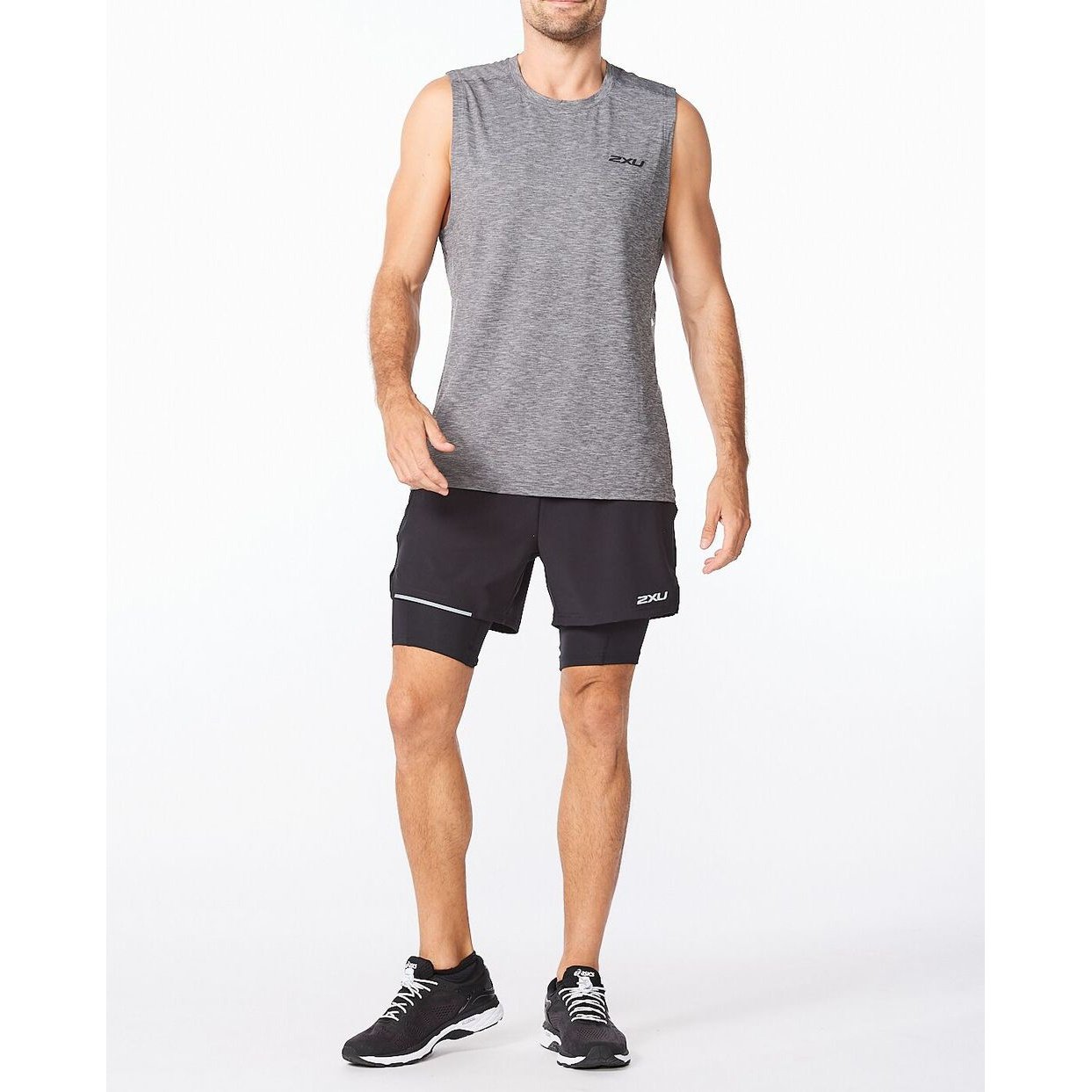 2XU Motion Tank Mens APPAREL - Mens Tanks HARBOR MIST