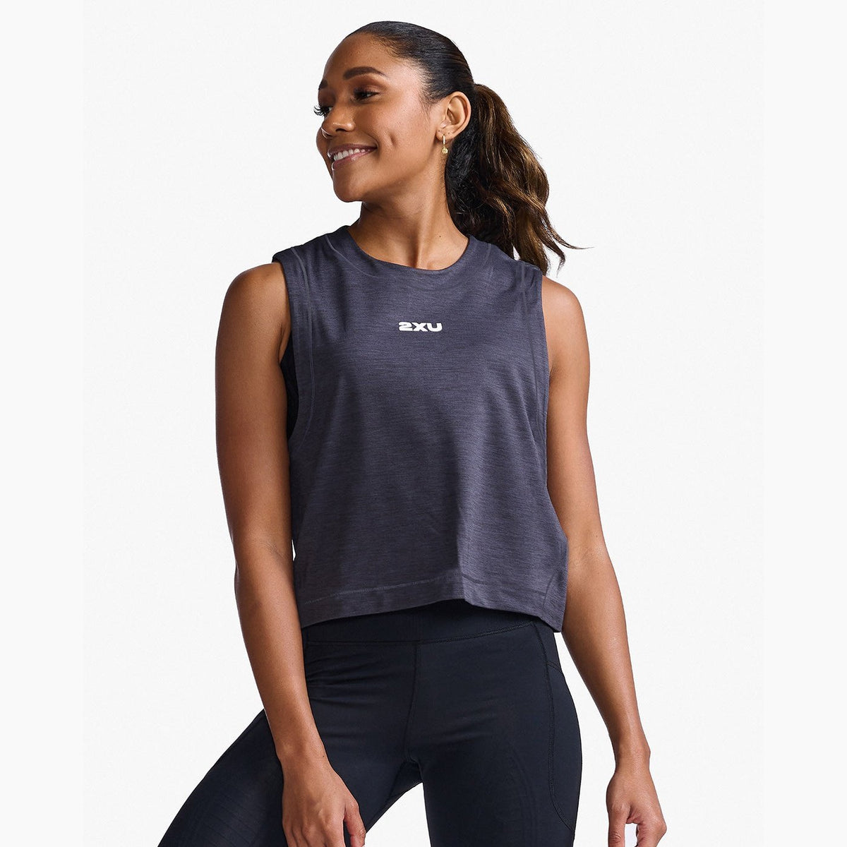 2XU Motion Crop Tank Womens APPAREL - Womens Tanks 