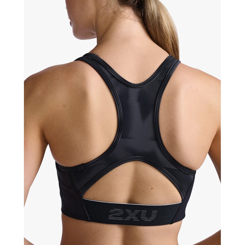 2XU Motion Racerback Bra Womens APPAREL - Womens Bras BLACK/ HALFTONE SPLICE