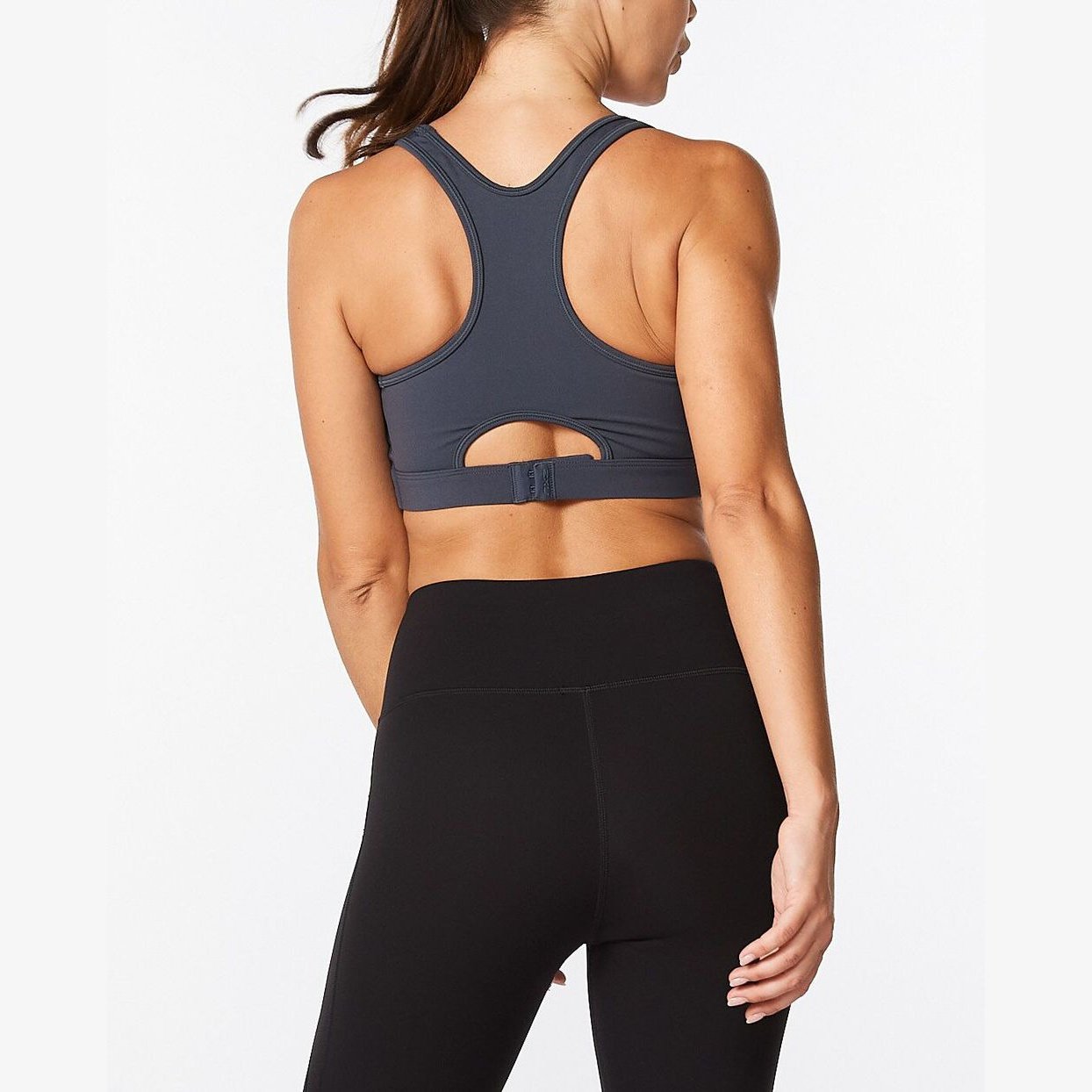 2XU Motion Racerback Crop Womens APPAREL - Womens Crops MIDNIGHT/WHITE