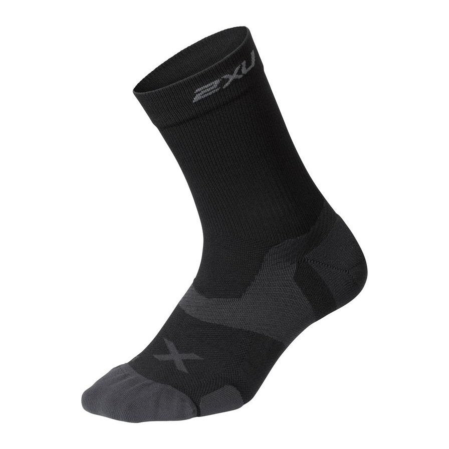 2XU Vectr Cushion Crew Sock GEAR - Socks BLACK/ TITANIUM
