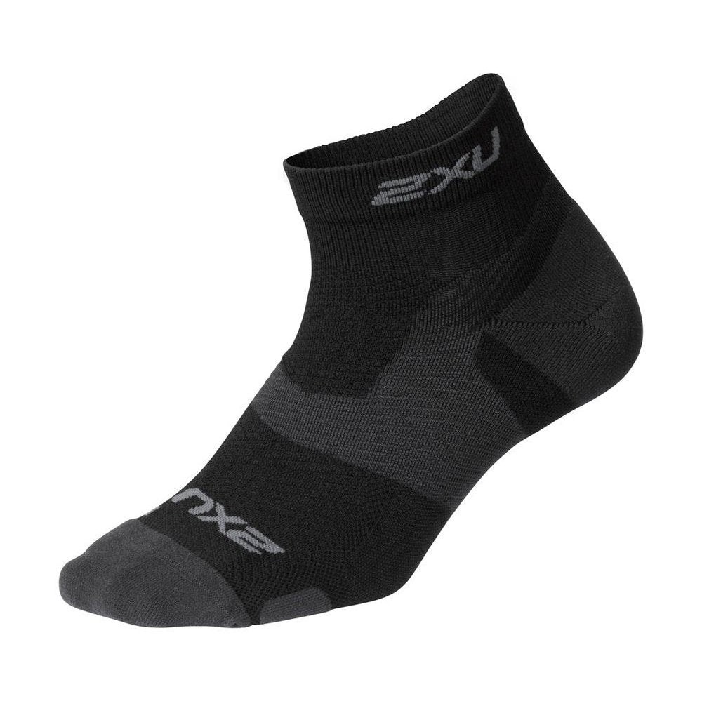 2XU Vectr Light Cushion 1/4 Crew Socks GEAR - Socks BLACK