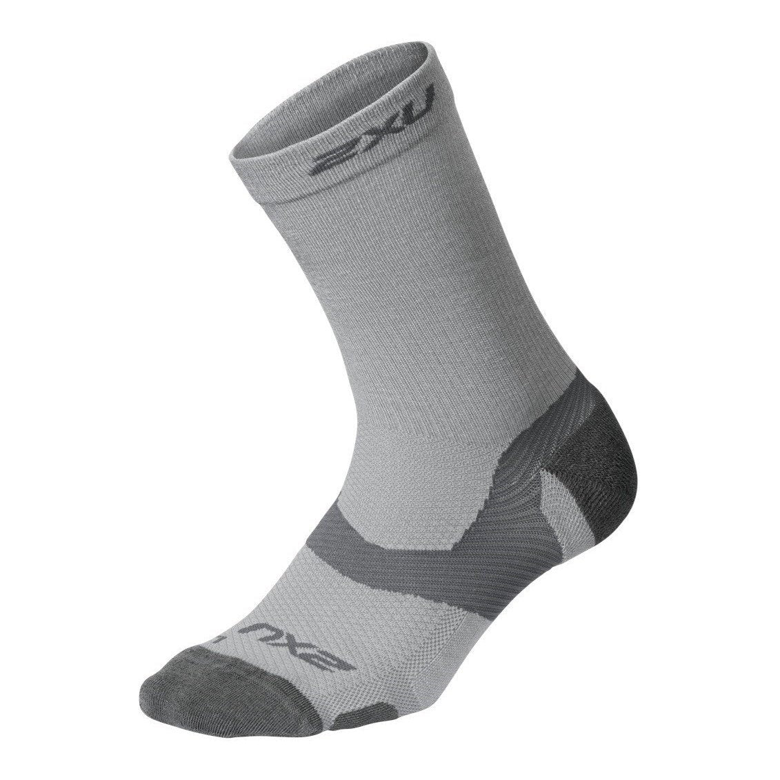 2XU Vectr Merino Light Cushion Crew Sock  GREY/GREY