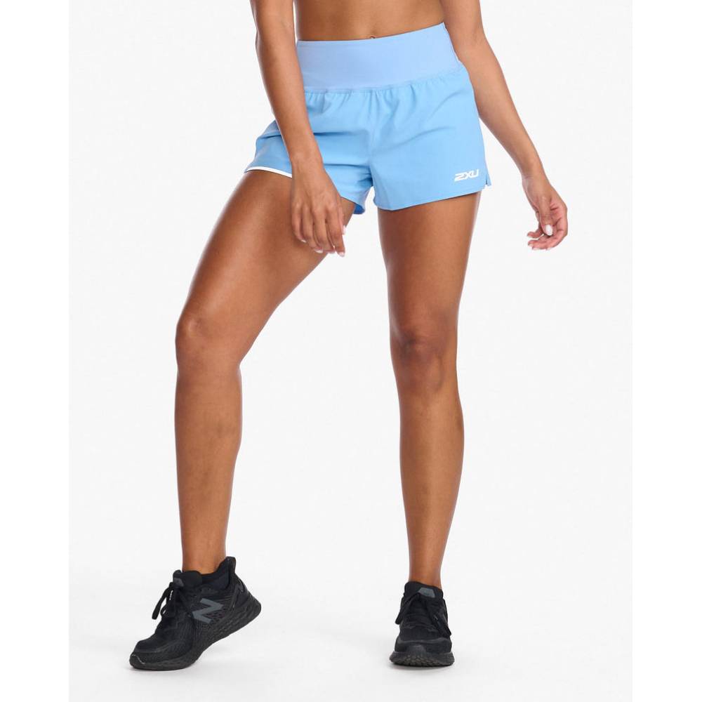 2XU Aero 2-IN-1 3 Inch Short Womens APPAREL - Womens Shorts MIRAGE/WHITE REFLECTIVE
