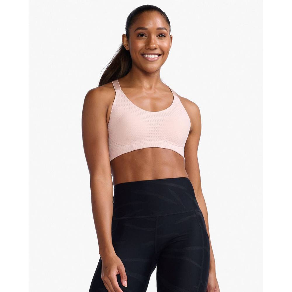 2XU Aero Medium Impact Bra Womens APPAREL - Womens Bras PEACH WHIP/PEACH WHIP