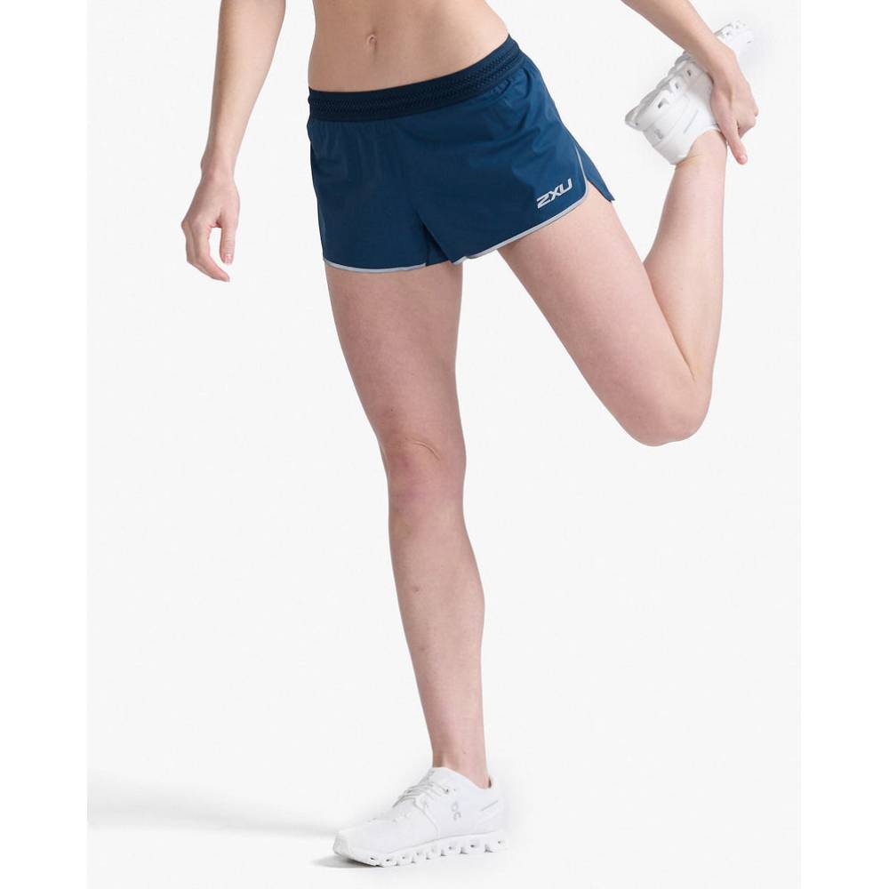 2XU Light Speed 3 Inch Shorts Womens APPAREL - Womens Shorts MOONLIGHT/SILVER REFLECTIVE