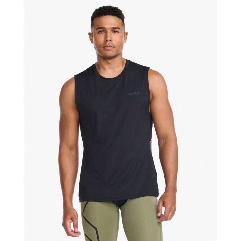 2XU Motion Tank Mens APPAREL - Mens Tanks BLACK/BLACK