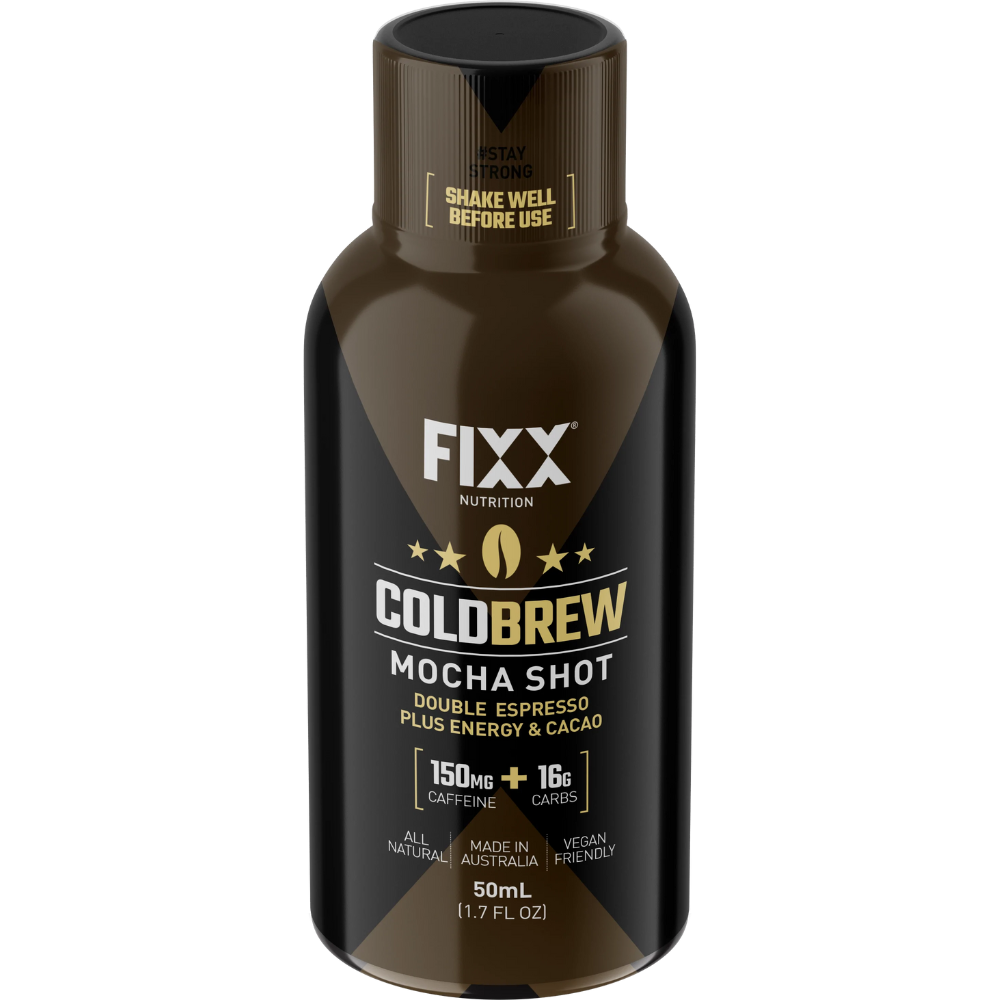 FIXX NUTRITION - Cold Brew Coffee Shot NUTRITION - Energy and Recovery Gels MOCHA