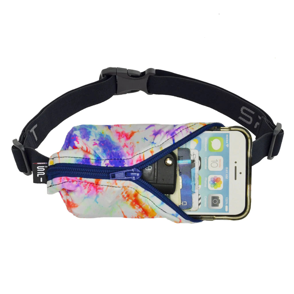 SPIBELT Original Running Belt GEAR - Carriers BATIK FABRIC/BLUE ZIPPER
