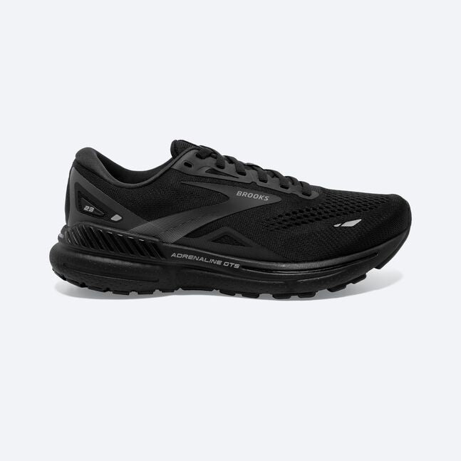 BROOKS Adrenaline GTS 23 Womens Wide FOOTWEAR - Womens Stability BLACK/BLACK/EBONY