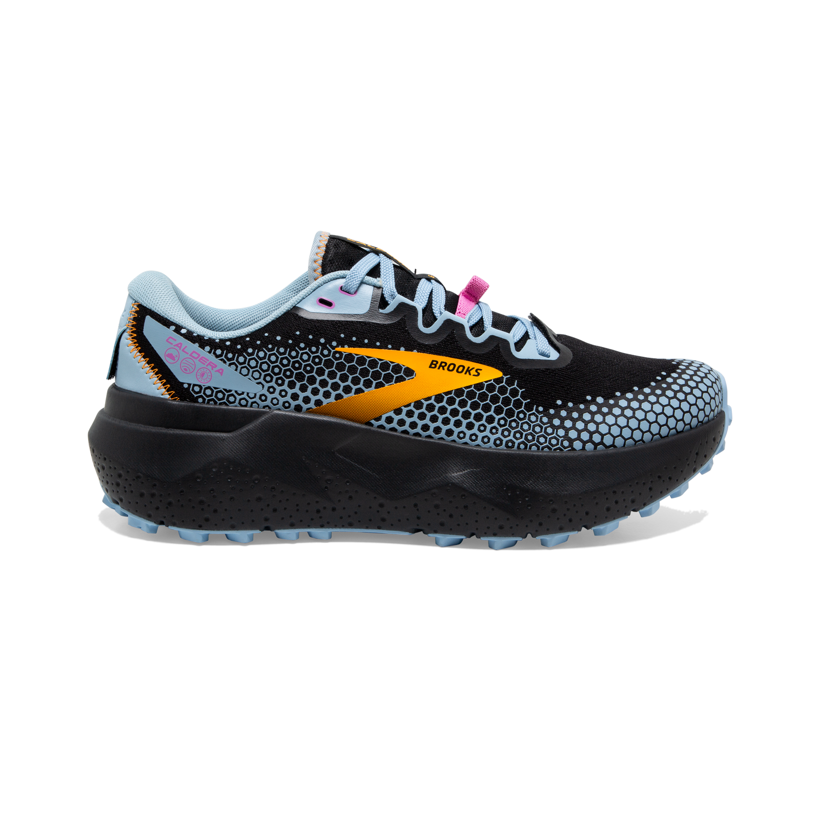 BROOKS Caldera 6 Womens FOOTWEAR - Womens Trail BLACK/BLUE/YELLOW