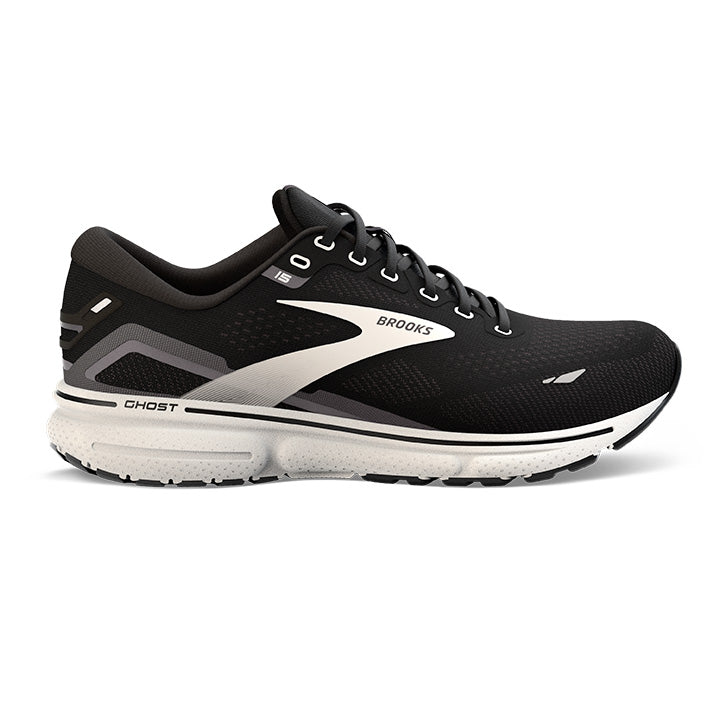 Brooks Ghost 15 Mens FOOTWEAR - Mens Neutral BLACK/BLACKENED PEARL/WHITE