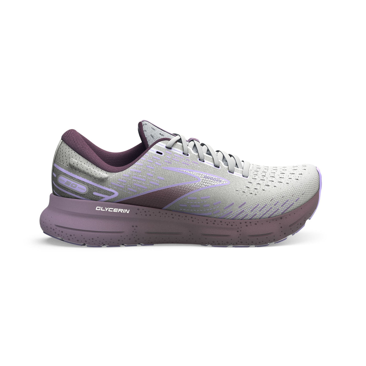 Brooks Glycerin 20 Womens FOOTWEAR - Womens Neutral Cushioned WHITE/ORCHID/LAVENDER