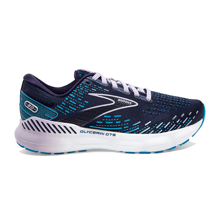 BROOKS Glycerin GTS 20 Womens FOOTWEAR - Womens Stability Cushioned PEACOAT/OCEAN/PASTEL LILAC