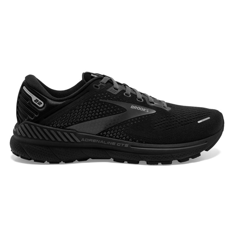 BROOKS Adrenaline GTS 22 D Wide Womens FOOTWEAR - Womens Stability BLACK/BLACK/EBONY