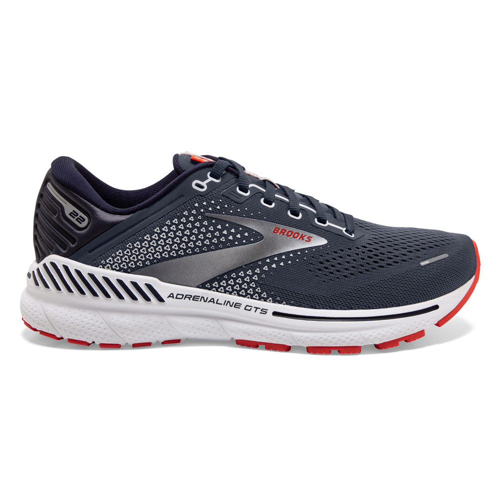 Brooks Adrenaline GTS 22 Mens FOOTWEAR - Mens Stability PEACOAT/INDIA INK/GRENADINE