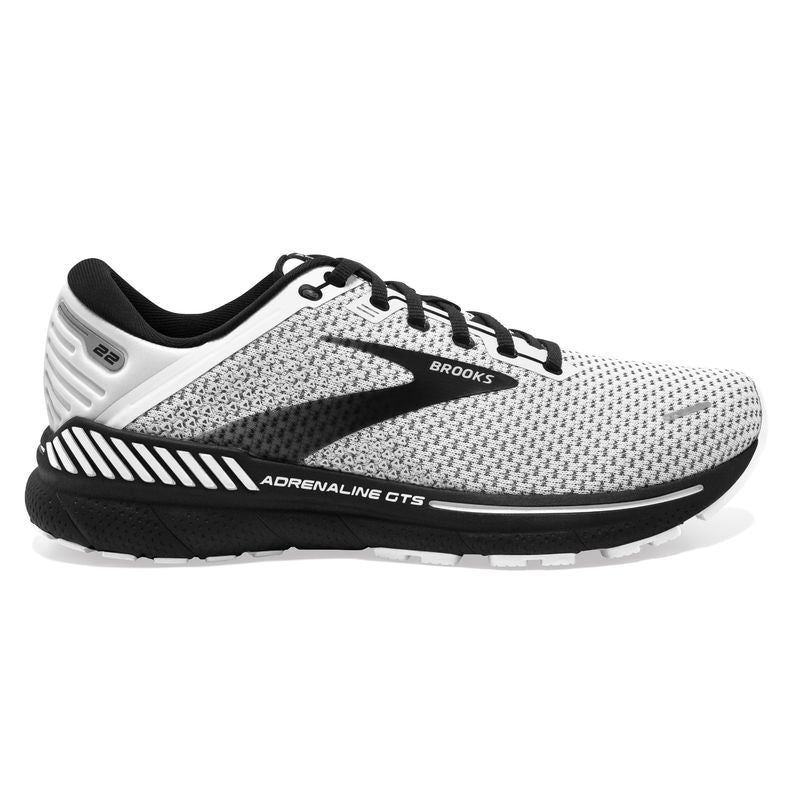 BROOKS Adrenaline GTS 22 Mens FOOTWEAR - Mens Stability WHITE GREY/BLACK