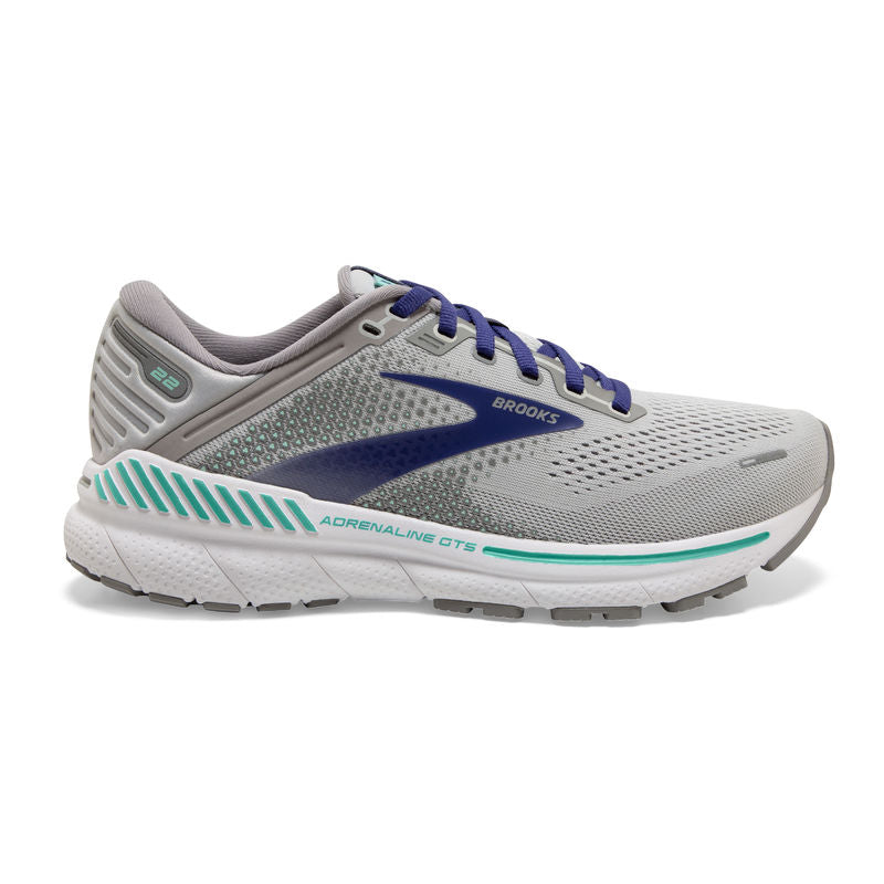 BROOKS Adrenaline GTS 22 Womens FOOTWEAR - Womens Stability ALLOY/BLUE/GREEN