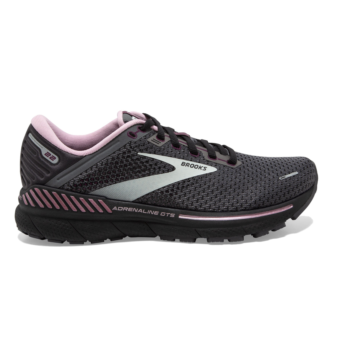 BROOKS Adrenaline GTS 22 Womens FOOTWEAR - Womens Stability PEARL/BLACK/METALLIC