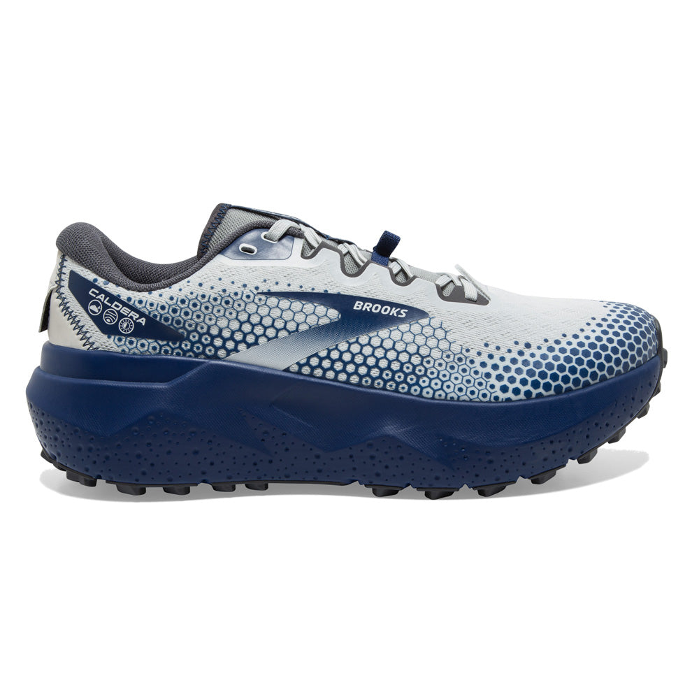 BROOKS Caldera 6 Mens FOOTWEAR - Mens Trail OYSTER/BLUE/PEARL