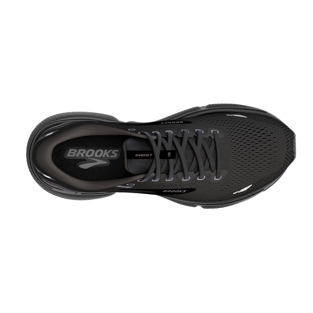 BROOKS Ghost 15 2E Wide Mens FOOTWEAR - Mens Neutral BLACK/BLACK/EBONY
