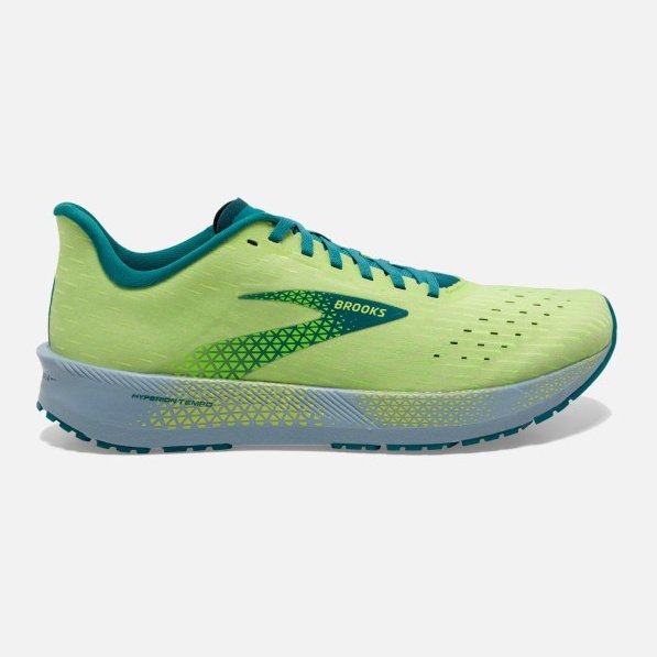 BROOKS Hyperion Tempo Mens FOOTWEAR - Mens Lightweight GREEN/KAYAKING/DUSTY BLUE