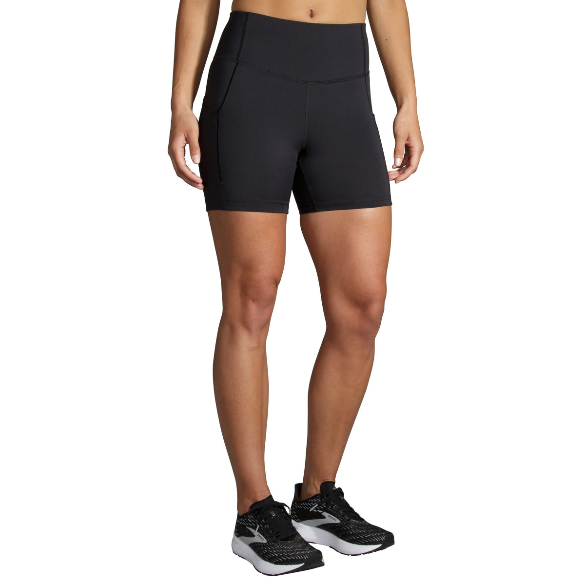 BROOKS Method 5 Inch Short Tight Womens APPAREL - Womens Tights BLACK