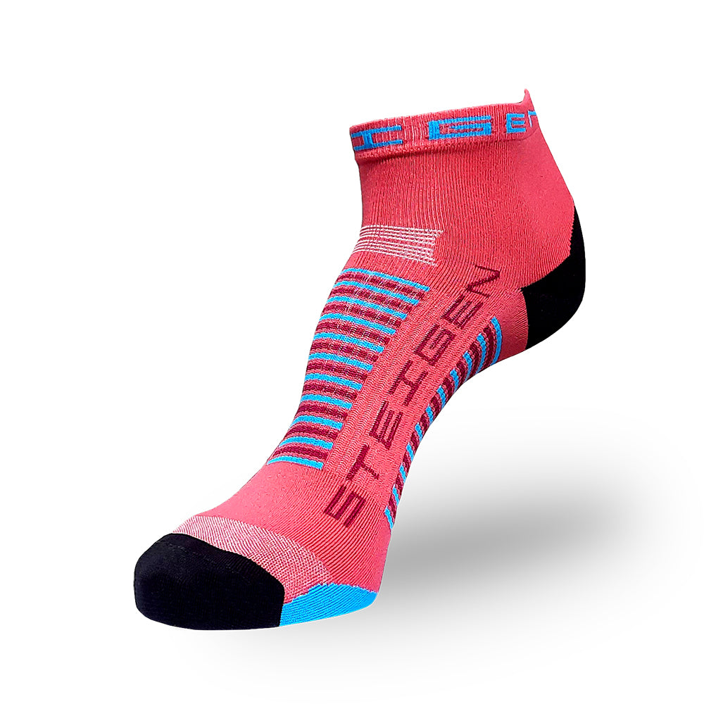 STEIGEN 1/4 Length Running Socks GEAR - Socks CORAL