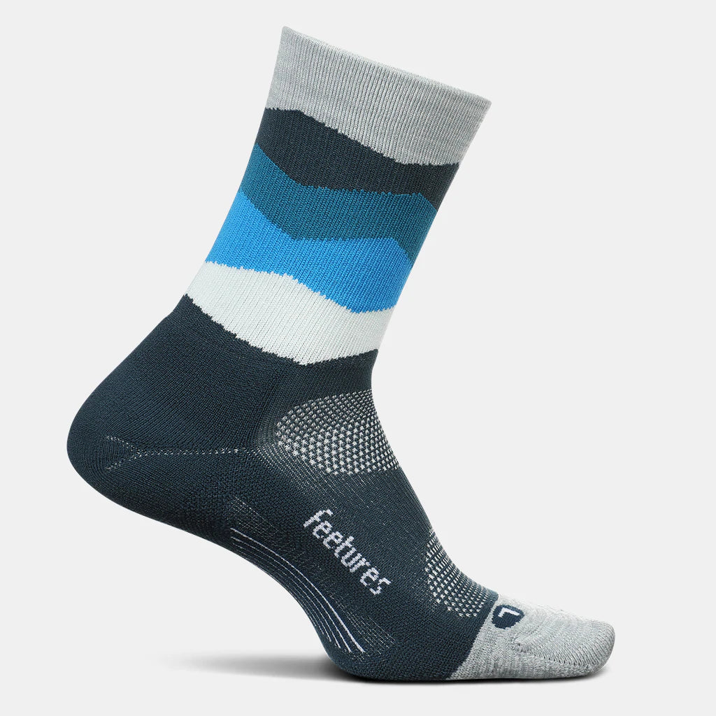 FEETURES Elite Light Cushion Mini Crew GEAR - Socks BLUE WAVES