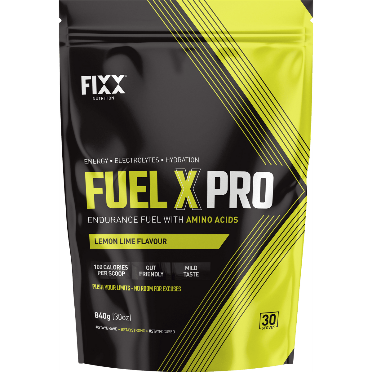FIXX NUTRITION - Fuel X Pro Endurance Fuel NUTRITION - Energy and Recovery Gels LEMON/LIME