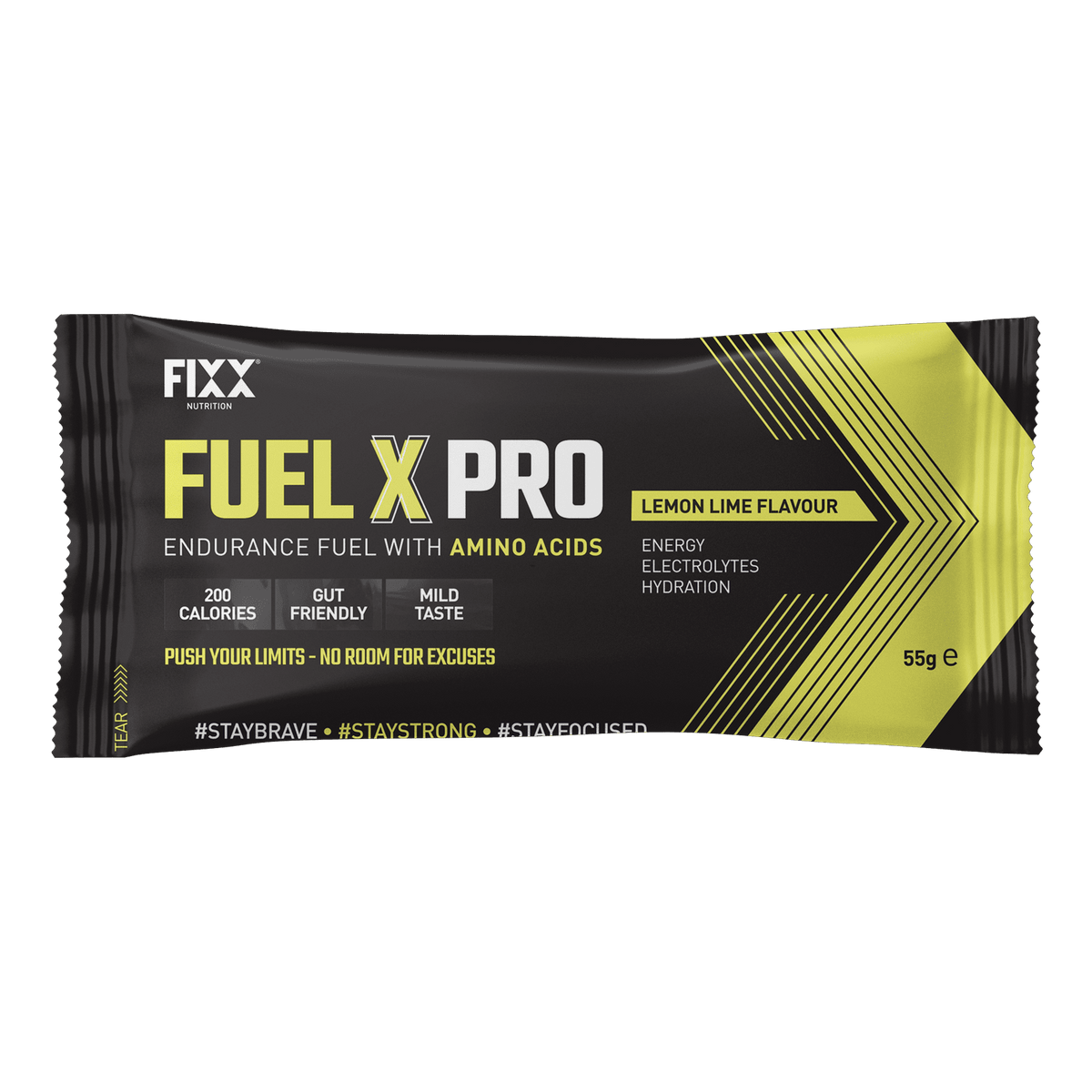 FIXX NUTRITION - Fuel X Pro Endurance Fuel NUTRITION - Energy and Recovery Gels LEMON/LIME