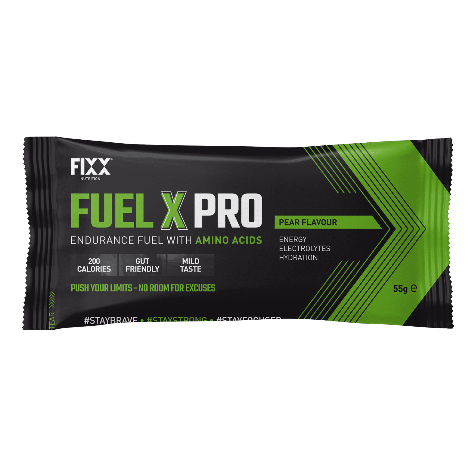 FIXX NUTRITION - Fuel X Pro Endurance Fuel NUTRITION - Energy and Recovery Gels PEAR